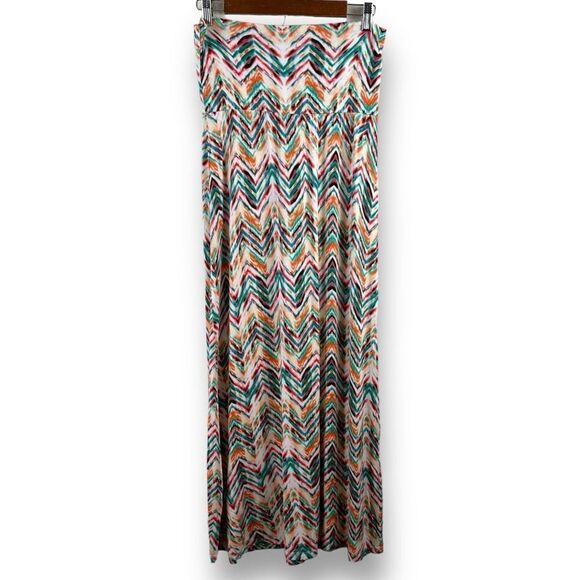 Happening In The Present Women's Size S Maxi Skirt Colorful Zig Zag Chevron - Picture 3 of 9
